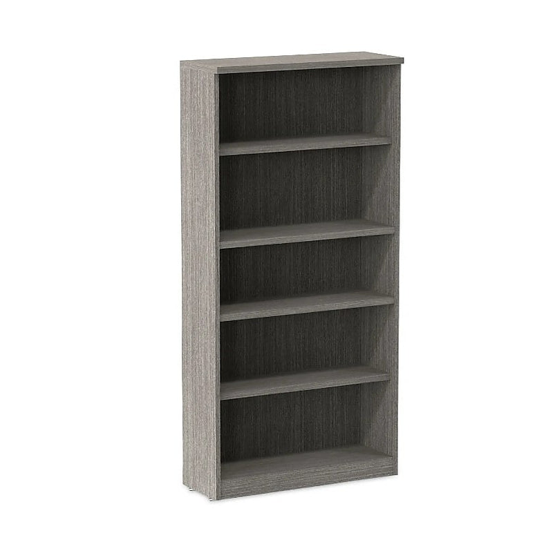 Alera Valencia Series Bookcase, Four-Shelf, 31.75" x 14" x 64.75", Gray