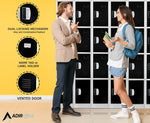AdirOffice 72"H 4-Tier Black Storage Locker (ADI629-204-BLK-DL)