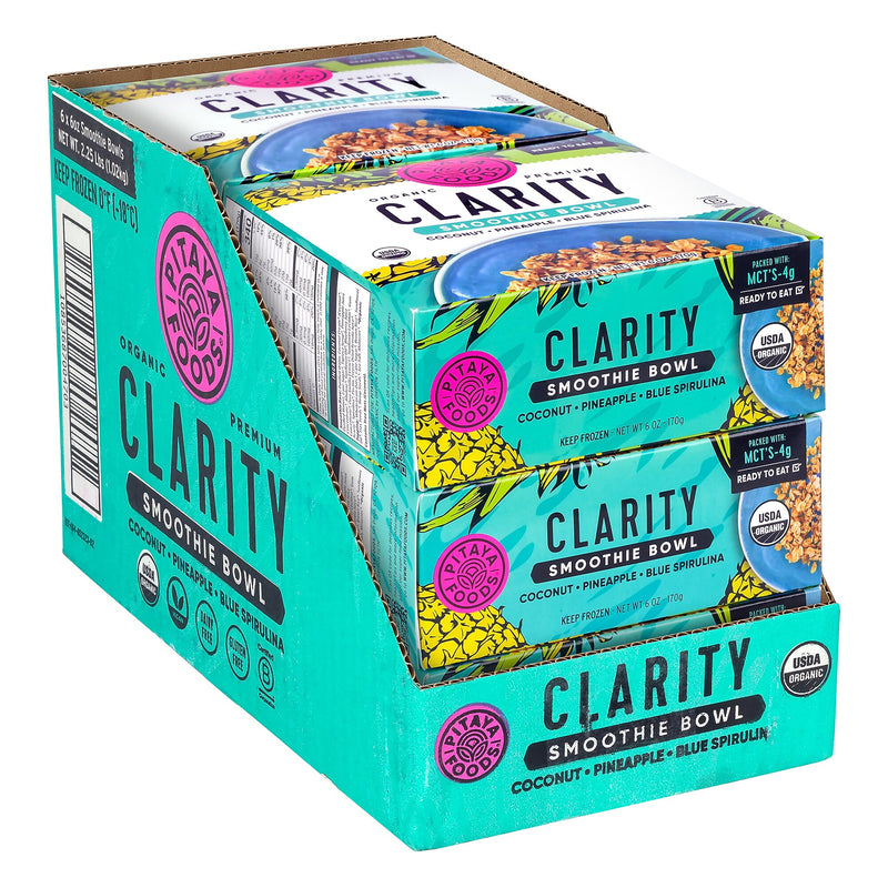 Pitaya Foods Organic Smoothie Bowl, Clarity, 6 oz, 6/Pack (220-02482)