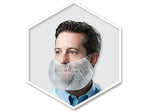 Tronex Spunbonded Beard Cover, One Size, White, 100 Covers/Bag, 10 Bags/Pack (4340W)