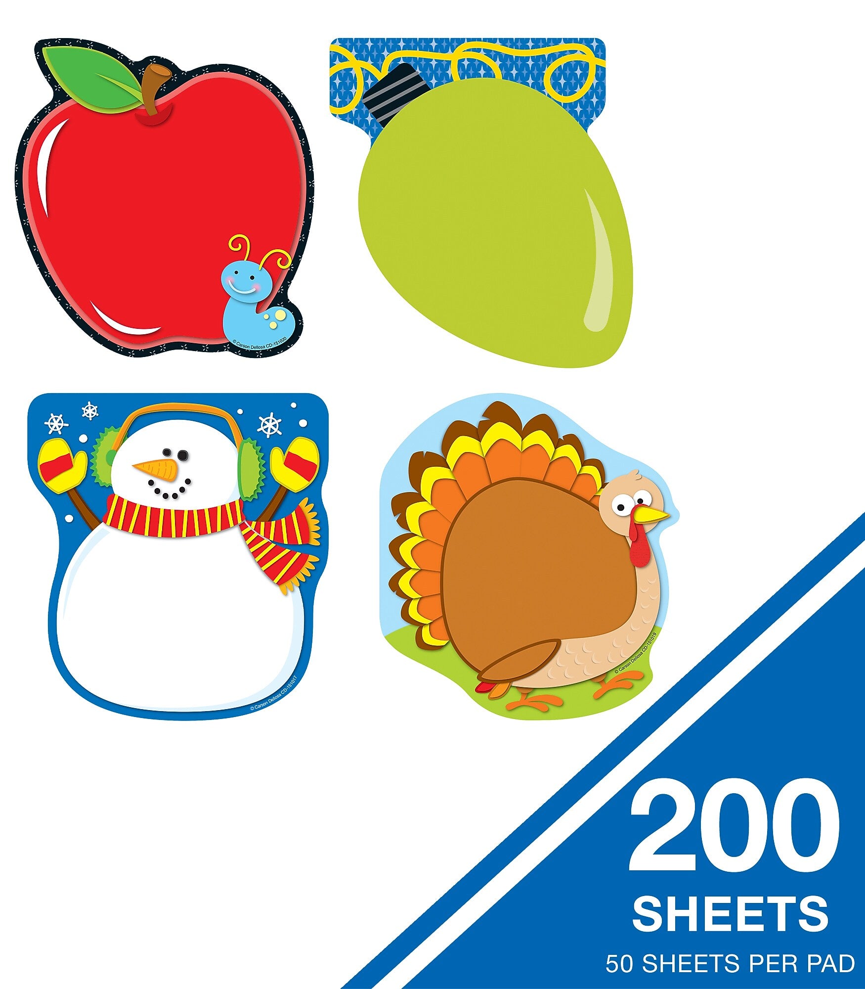 Carson-Dellosa Holidays Notepad Set, Multicolored (145397)