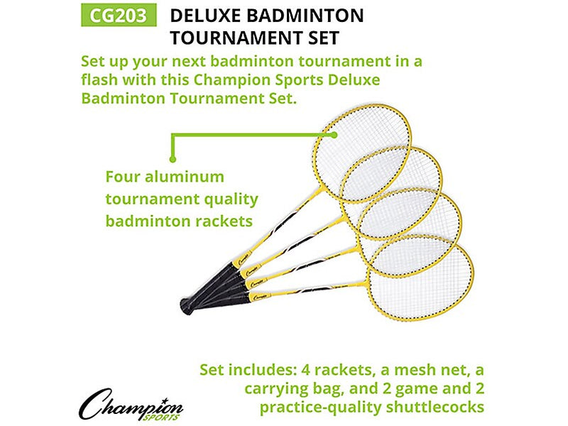 Champion Sports Deluxe Badminton Tournament Set, Multicolor (CG203)