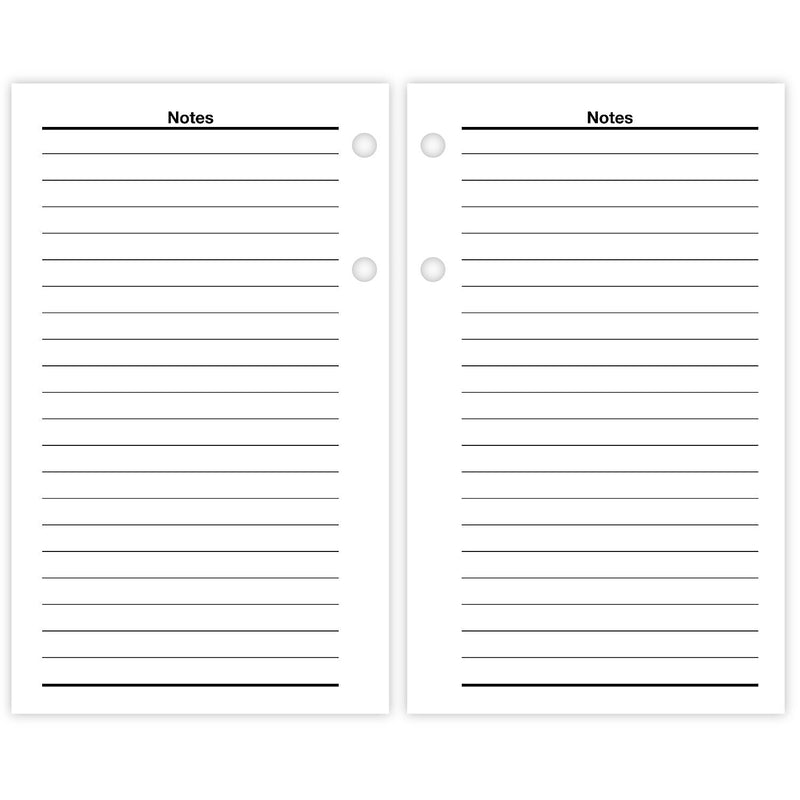 2026 AT-A-GLANCE Financial 6" x 3.5" Personal Organizer Refill Pages, White/Black (S170-50-26)