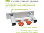Champion Sports Youth-Size Pitcher's Plate, White (BH73)