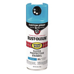 Rust-Oleum Stops Rust Protective Enamel Spray Paint, Gloss Maui Blue, 12 oz., 6/Carton (376907)