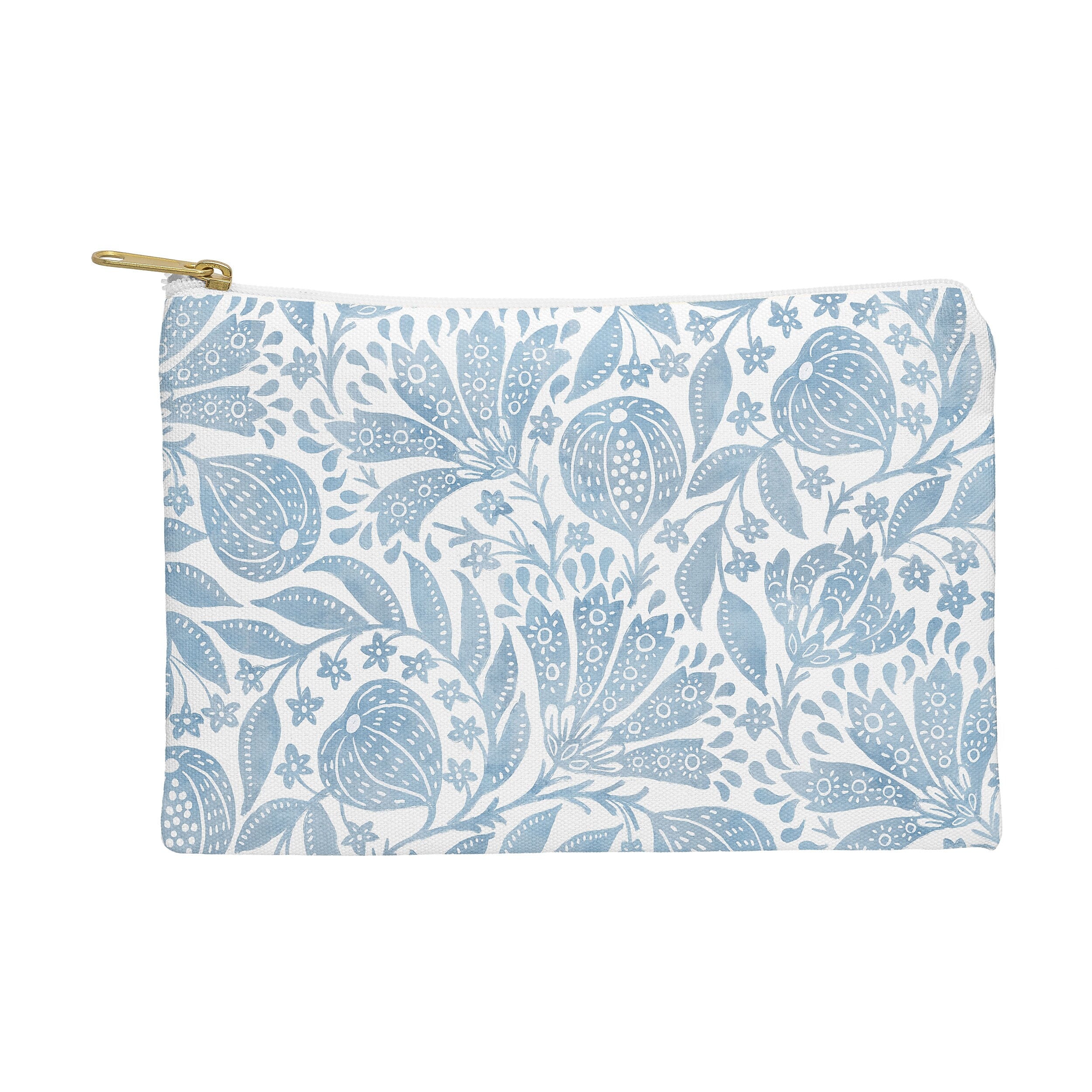 DENY Designs French Country Fig Garden 8.5" Polyester Travel Pouch, Water Resistant, Multicolored (89246-WPOFSM)