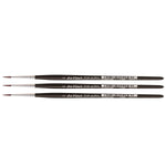 da Vinci TOP-ACRYL Oil and Acrylic Synthetic Bristle Red-Brown Round Brush, 3 Brushes/Pack (DVXVA7785K1-3)