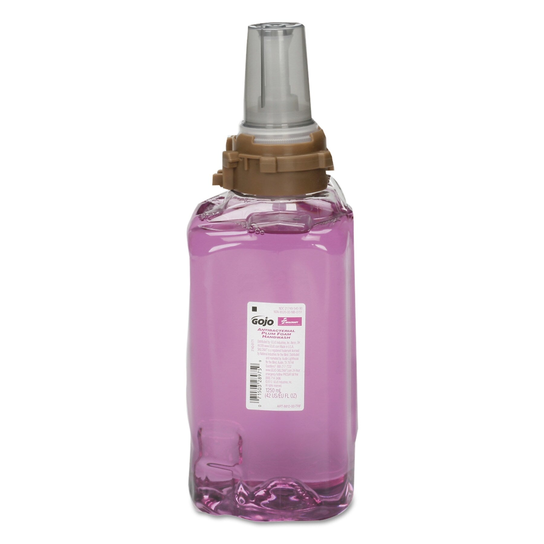 AbilityOne Gojo Foam Handwash, Plum Scent, 1,250 Ml Refill, 3/Carton (8520016407213)