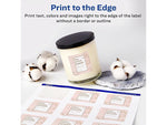 Avery Waterproof Laser/Pigment-Inkjet Square Labels, 2" x 2", Glossy White, 96 Labels/Pack (64510)