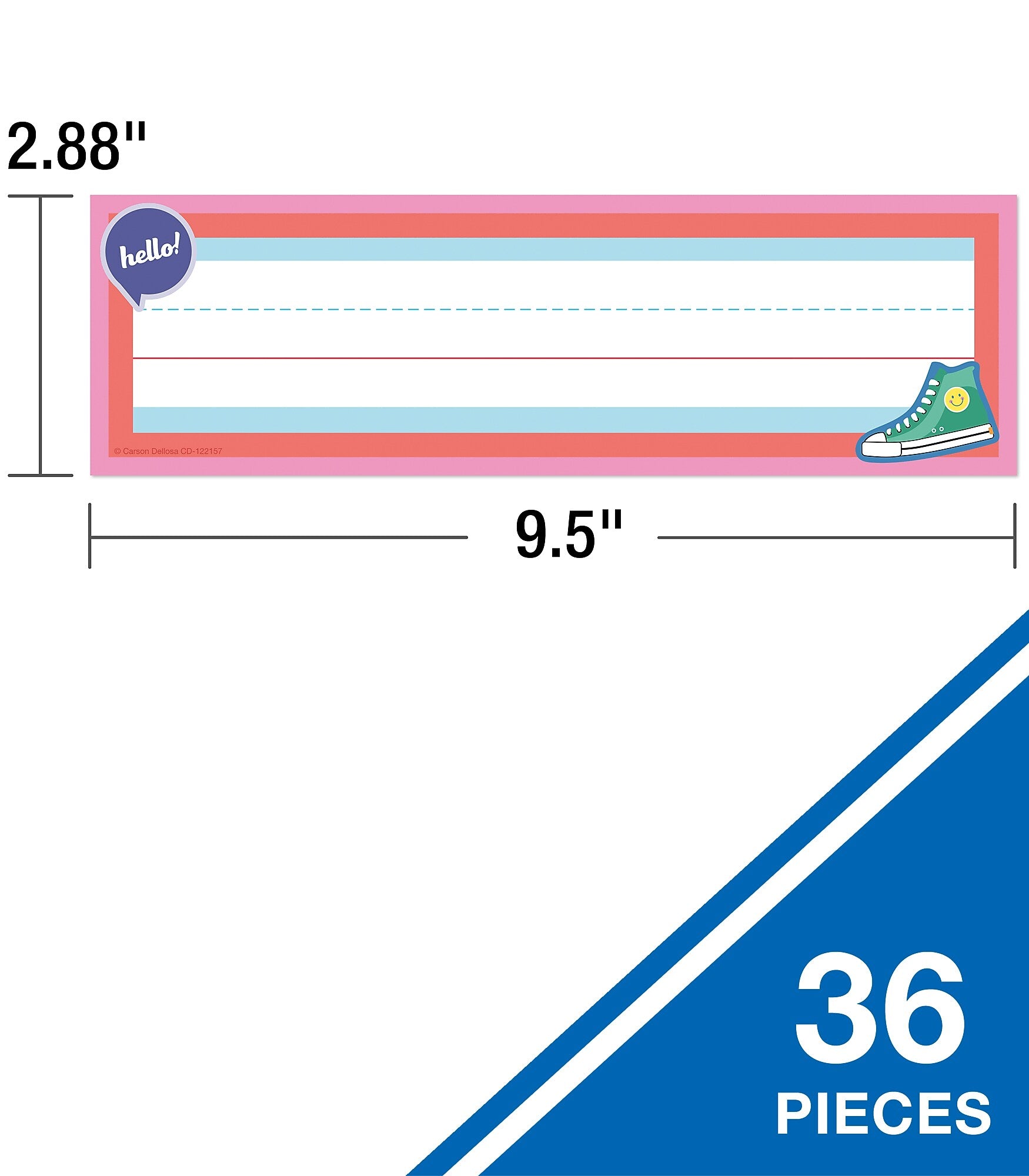Carson Dellosa Education We Stick Together Desk Nameplates, 9.5" x 2 7/8", 36/Pack (122157)
