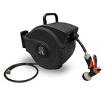 Hose Reel Pro Heavy Duty Retractable Garden Hose Reel, 1/2" x 50', Black (GHR-1/2-BK-50)