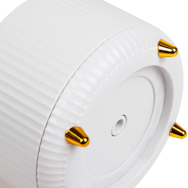 Mind Reader 5-Compartment Rotating Plastic Pen Holder, White (SPINPEN-WHT)