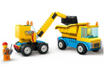LEGO City Construction Trucks and Wrecking Ball Crane Building Set (60391)