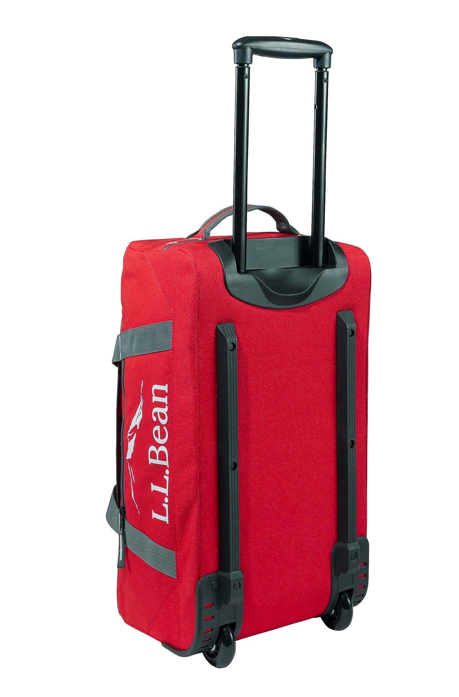 L.L.Bean Adventure 22" Polyester Telescoping Carry-On Travel Duffel with Wheels, Dark Red (1000209696)