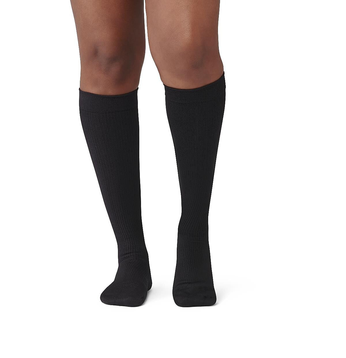 Curad 15-20mmHg Knee High Cushioned Compression Socks, Black, A Size, Regular Length, Each (MDS1714ABH)