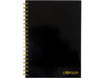 Carpe Diem 1-Subject Notebook, 7.5" x 9.75", Wide-Ruled, 80 Sheets, Black (9375-CD)