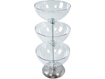 Azar 12"W 3-Tier Bowl Counter Display, Clear, Each (720312)