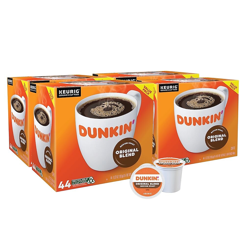 Dunkin' Original Blend Coffee Keurig® K-Cup® Pods, Medium Roast, 176/Case (006933)