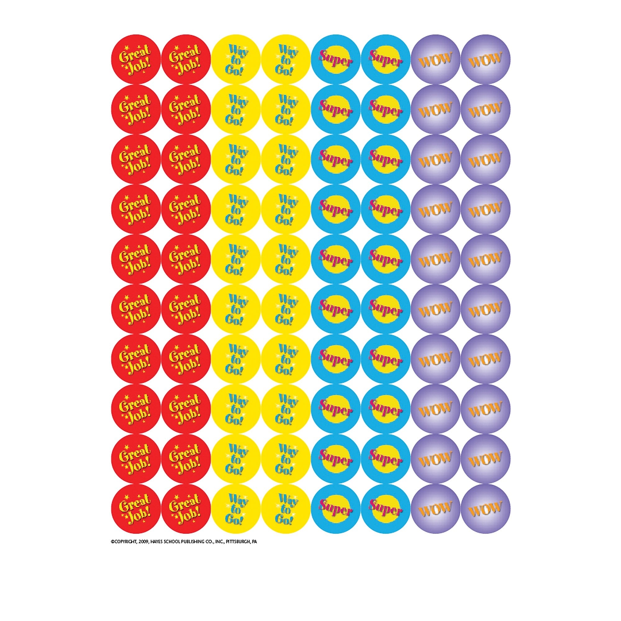 Flipside Perfect Attendance Certificate with Reward Seals, 8.5" x 11", Multicolor, 30/Pack, 5 Packs/Carton (VA801-5)
