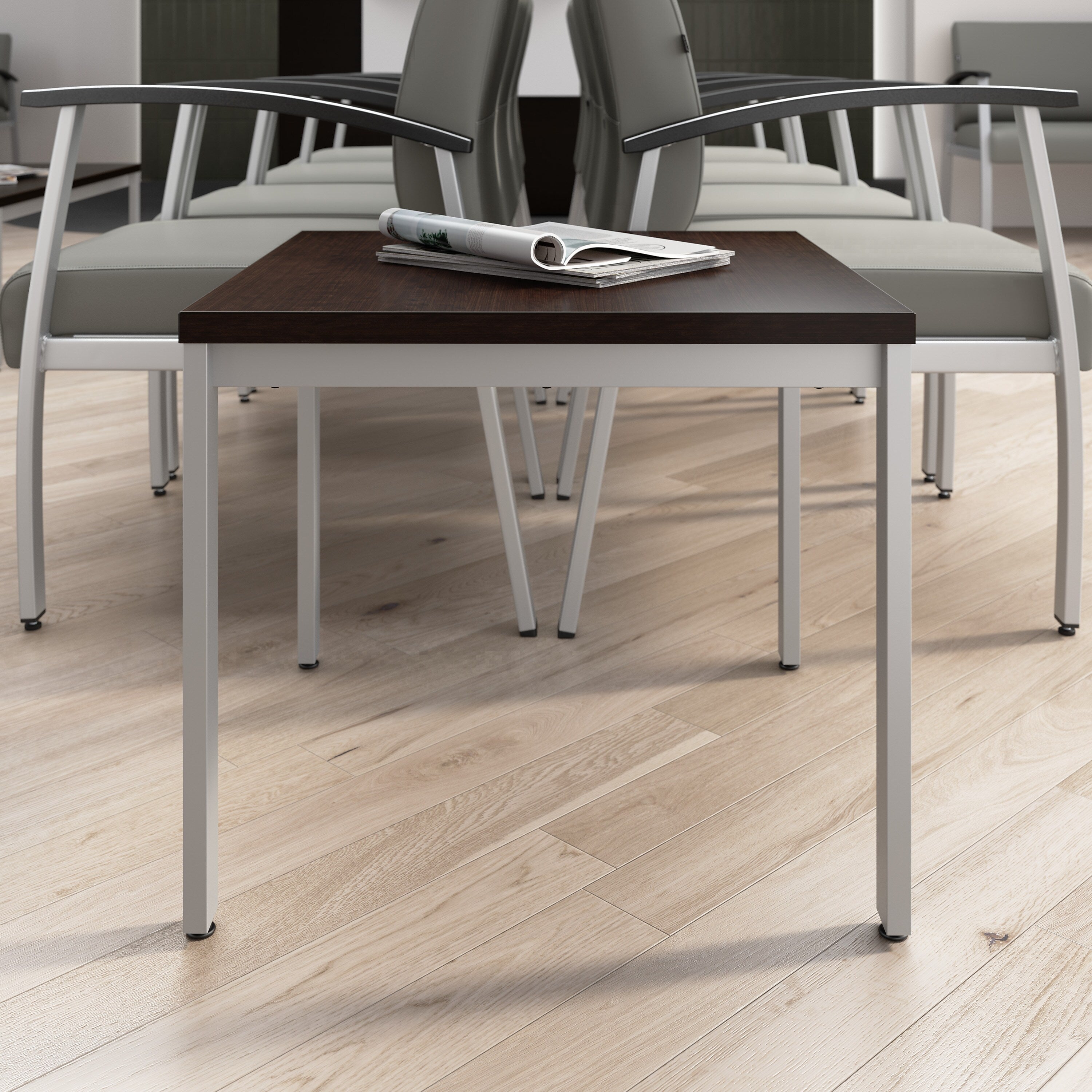 Bush Business Furniture Arrive 23"W x 23"D End Table, Mocha Cherry (AVT124MR)