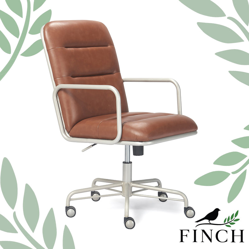 Finch Franklin Bonded Leather Computer and Desk Chair, Camel (CHR10060B)