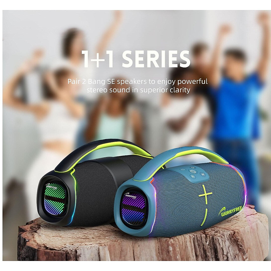 Worryfree Gadgets Wireless Bluetooth Party Speaker, Water Resistant, Blue (WH61-BLU)