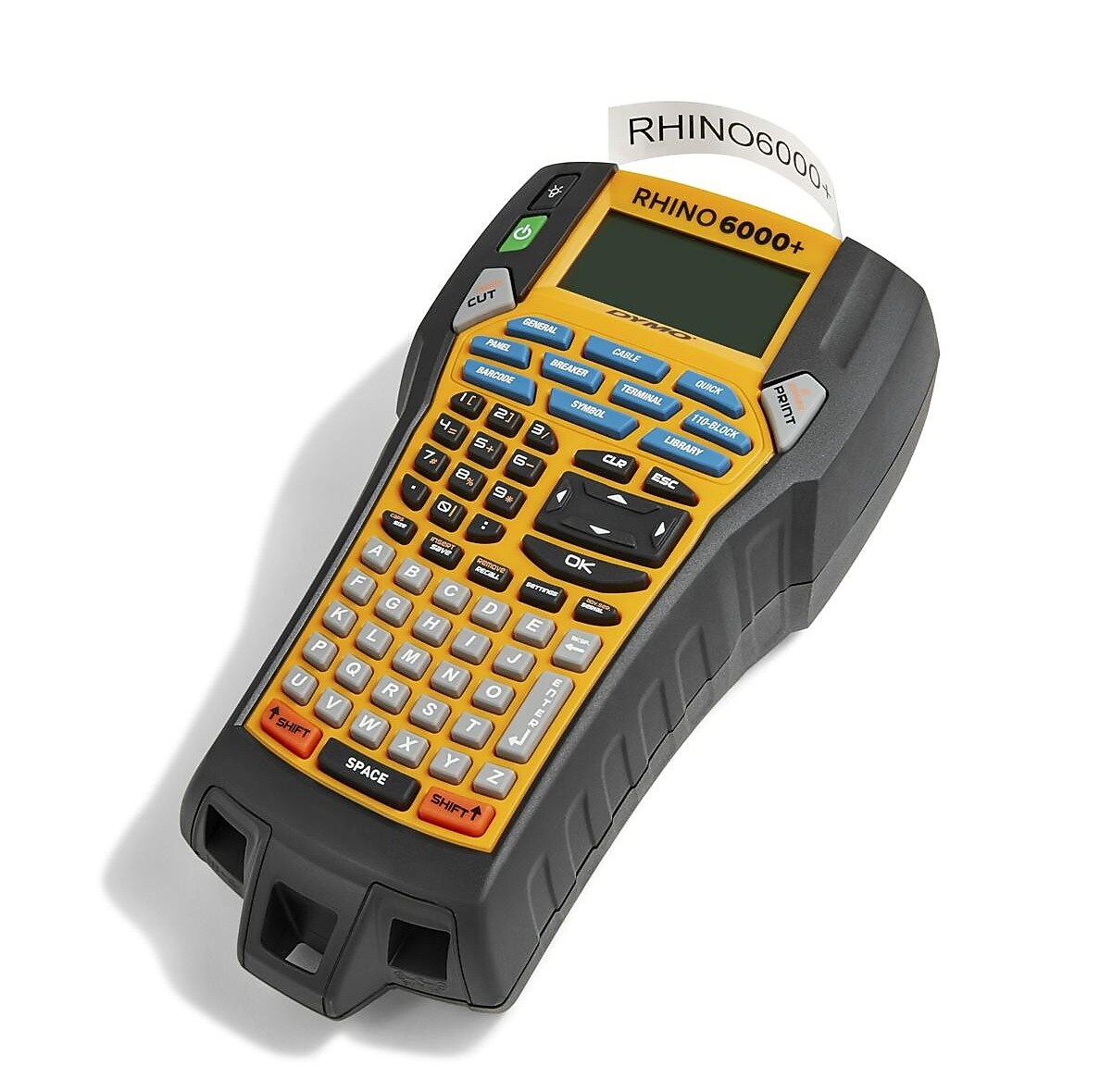 DYMO Rhino 6000+ Rechargeable Thermal Industrial Label Maker, Black/Yellow (2122499)