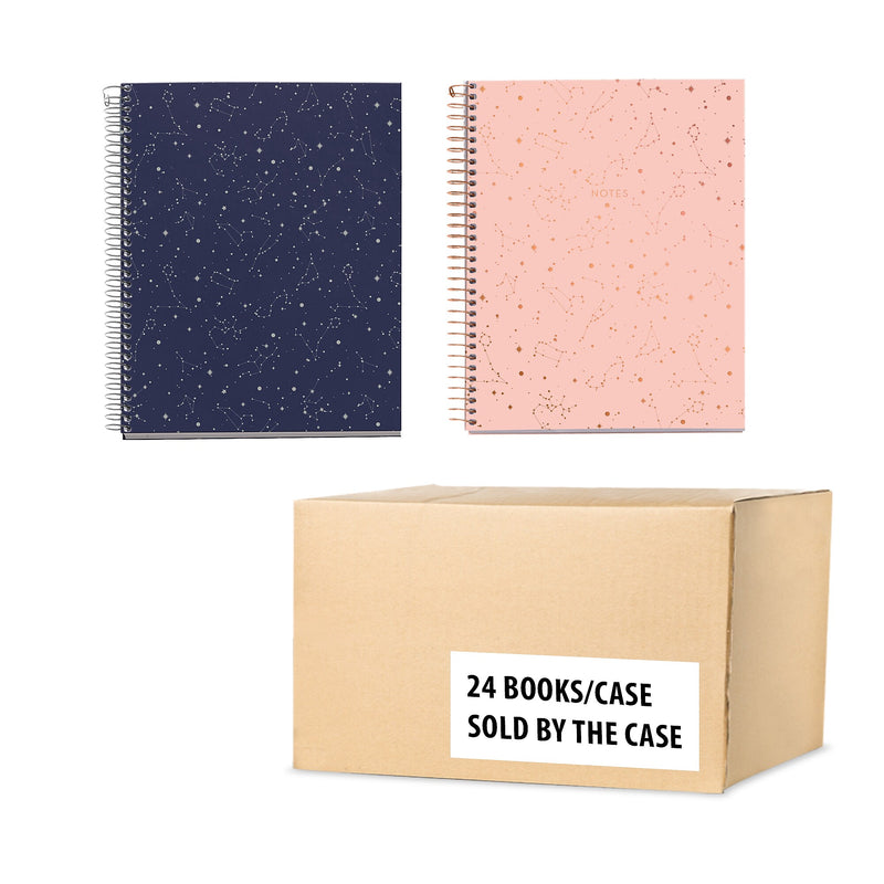 Miquelrius 4-Subject Notebooks, 5.83" x 8.27", College Ruled, 120 Sheets, Assorted Colors, 24/Carton (11992CS)
