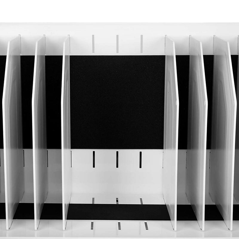 Luxor 16-Unit USB-C Open Charging Cart, White Powder-Coated Steel (CHMC005)