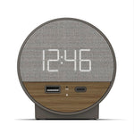 NonStop Station O Modern Alarm Clock, CharcoalWeave (NSO2-WFD)