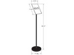 Azar Sign Holder, 9.75" x 46.5", Freestanding, Black, Plastic (300356-BLK)