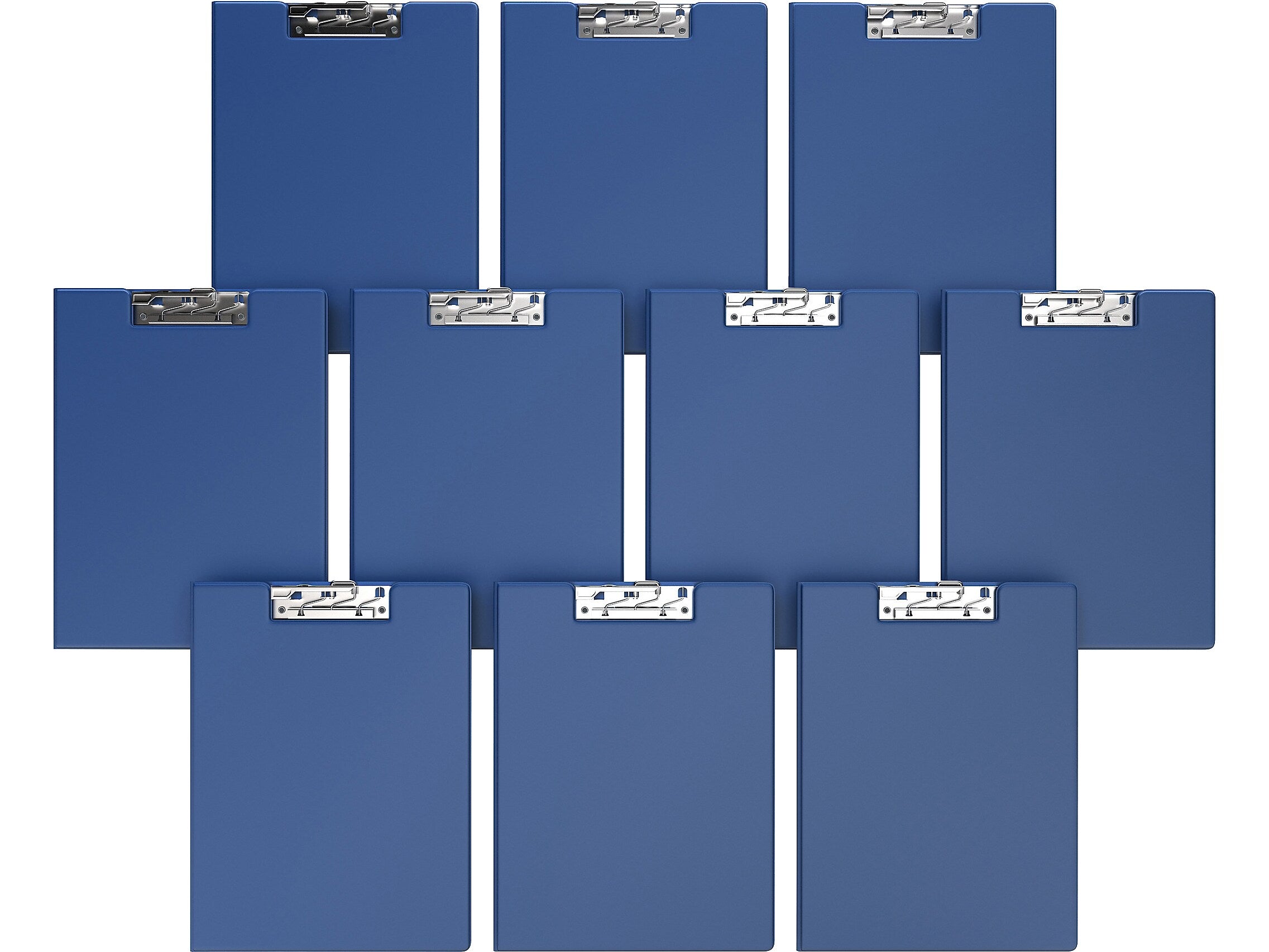 Davis Group Premium Polypropylene Clipboard, Letter Size, Royal Blue, 10/Pack (4511-92-10)