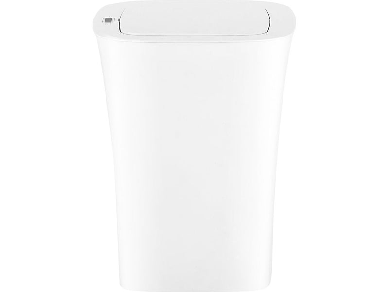 Nine Stars Plastic Sensor Trash Can, 2.6-Gallon, White (DZT-10-11)