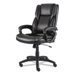 Alera Brosna Series Fixed Arm Leather Task Chair, Black (ALEBRN42B19)