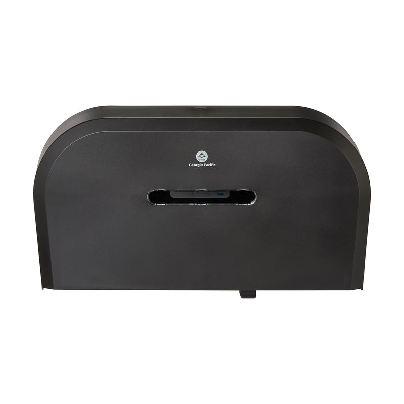 Georgia-Pacific Jumbo Jr. Dual-Roll Toilet Paper Dispenser, Black (59210)