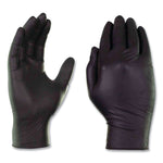 AMMEX Professional Nitrile Exam Gloves, Powder-Free, 3 mil, Large, Black, 100/Box, 10 Boxes/Carton