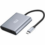 Adesso CyberHub 5020 USB-C to HDMI Digital Audio/Video Adapter, Male to Female, Black/Silver (AUH-5020)
