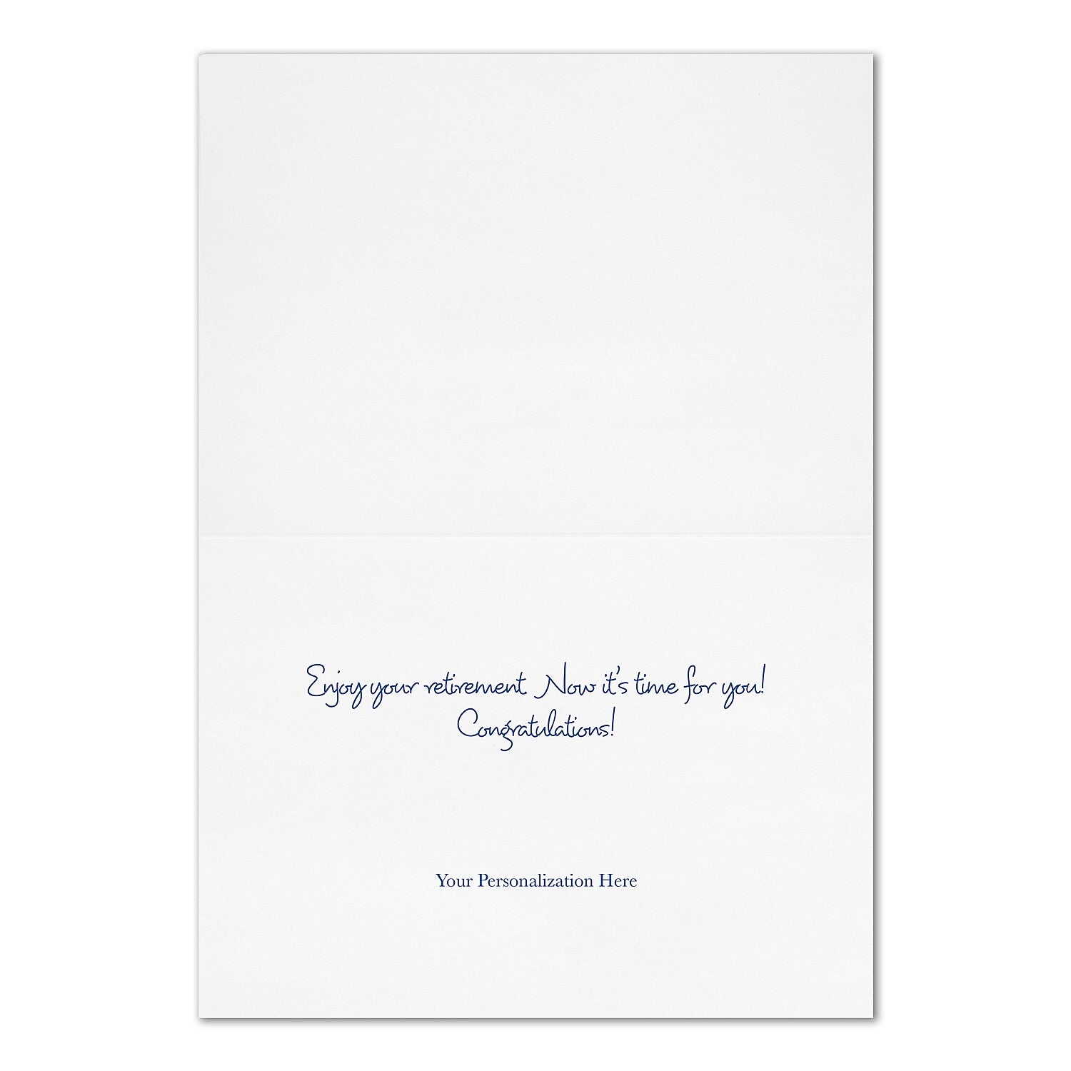 "Retirement Script" Anniversary Card w/ Silver Lined White Envelope, 25/BX