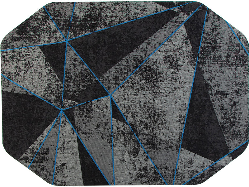 Anji Mountain Rug'd Cracked Ice Carpet & Hard Floor Gaming Chair Mat, 36" x 48", Gray/Blue (AMB9100)