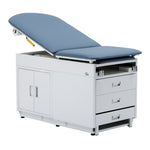 Viva Comfort Power Adjustable Exam Table with Step Stool & Storage, 500 lbs. Capacity, Blue (ADI996-09-S-BLU-MK)