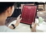 Excello Global Products Menu Holder, 8.5" x 11", Black/Gold (SPLS-MENU-2-1PK)