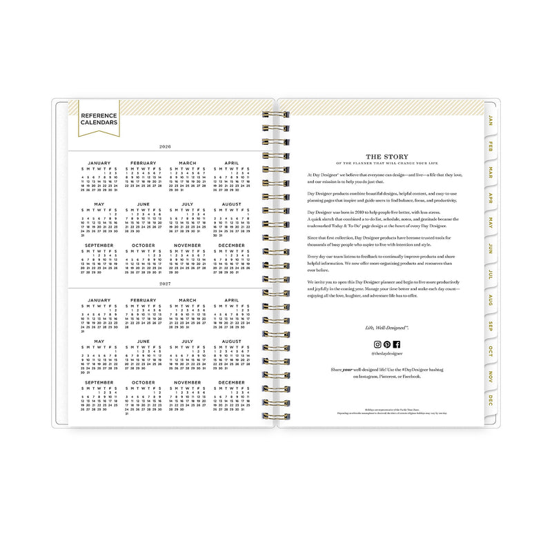 2026 Blue Sky Day Designer Tile 5" x 8"  Weekly & Monthly Planner, Plastic Cover, Multicolored (101410-26)