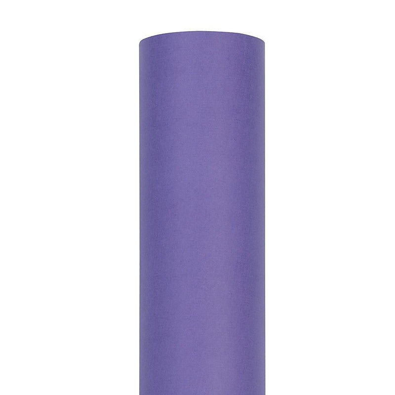 JAM Paper Short Mini Roll Wrapping Paper, 26.3 sq. ft., Purple, 2/Pack(277013537263a)