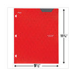 Five Star® Two-Pocket Stay-Put Plastic Folder, 11 x 8.5, Assorted, 4/Pack