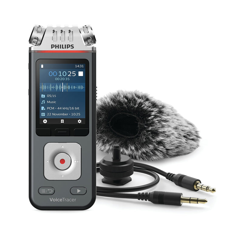 Philips Voice Tracer DVT7110 Digital Recorder, 8 GB, Black (PSPDVT7110)