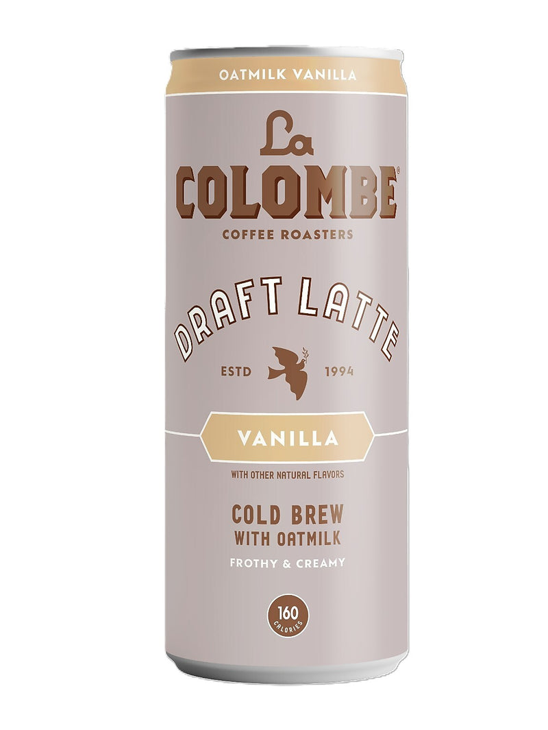 La Colombe Draft Oatmilk Vanilla Latte Caffeinated Cold Brew Coffee, Medium Roast, 11 oz., 12/Carton (LCT02584)