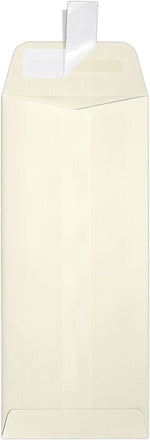 JAM Paper Self Seal Policy Envelope 4 1/8" x 9 1/2", Natural Linen, 50/Pack (7716-NLI-50)