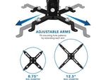 Mount-It! Universal Full-Motion Projector Wall/Ceiling Mount, White (MI-604W)