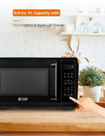 Commercial Chef 0.9 Cu. Ft. Countertop Microwave, Black (CHM9MB)