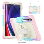 SaharaCase Raider Series Heavy Duty Case with Hand Strap for Galaxy Tab S10 FE /S9/S9 FE, Sunset Sorbet (TB00464)